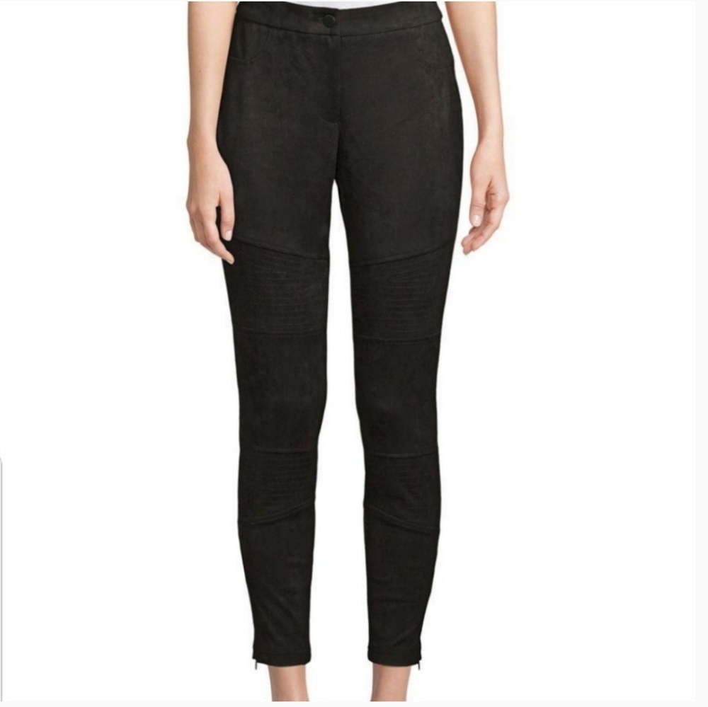 Laundry - Black Faux Suede Moto Sikinny Pants